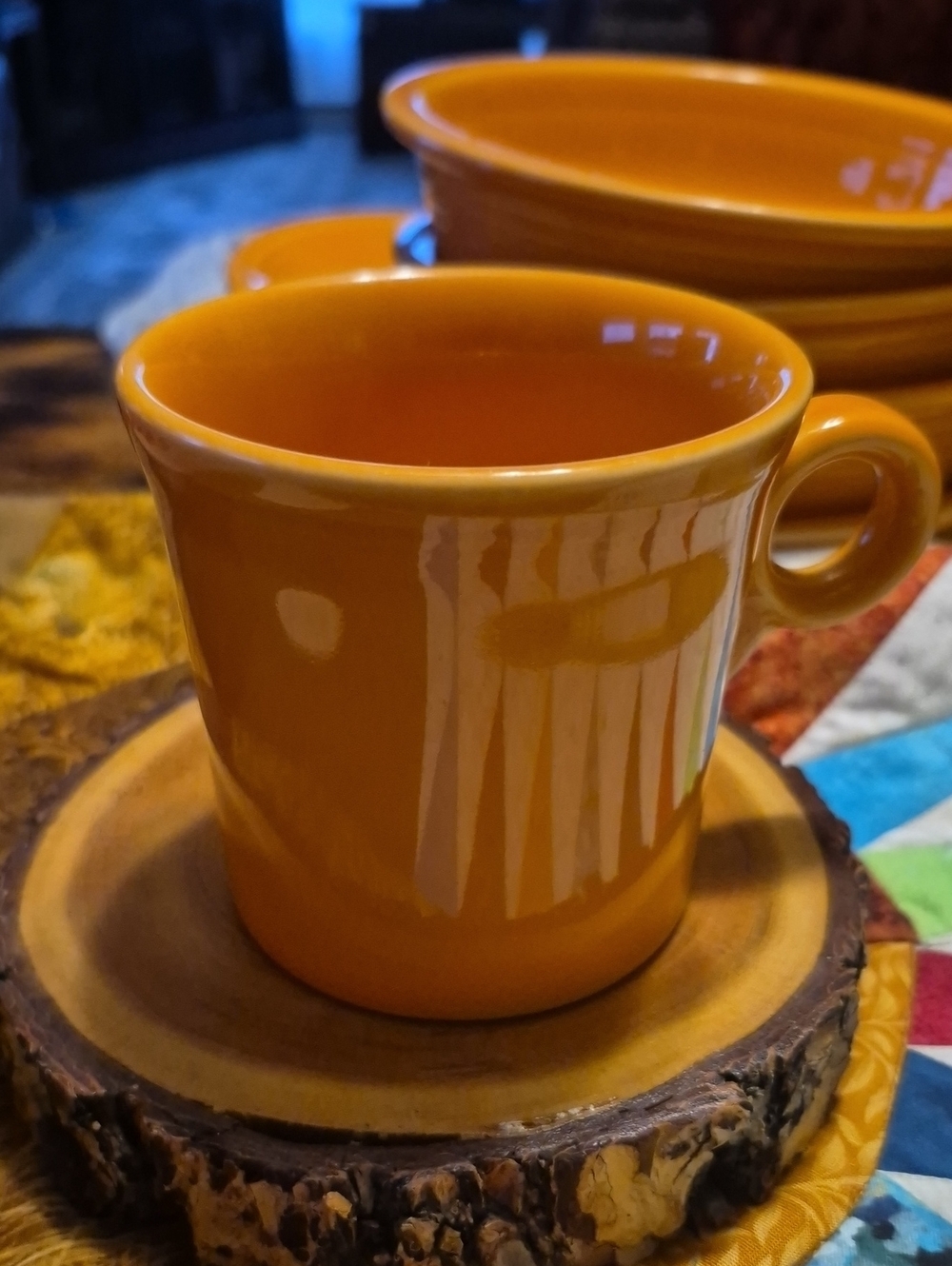 Fiestaware Orange Gloss Ceramic Mug with Loop Handle